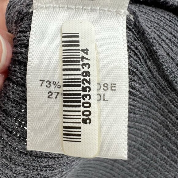 St. John Recent Slate Gray Ribbed Shell Top Sleeveless XL Layering Wool Blend - Picture 5 of 6